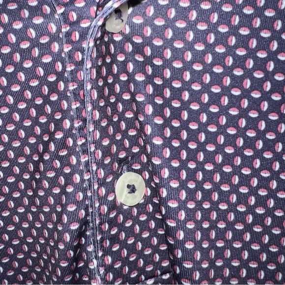 Johnnie O Polo Navy Blue Pink Size XL Golf Shirt Preppy Tennis Prep School - Picture 3 of 7